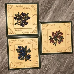 Fruit Vintage Wall Kitchen Decor Pieces (3)